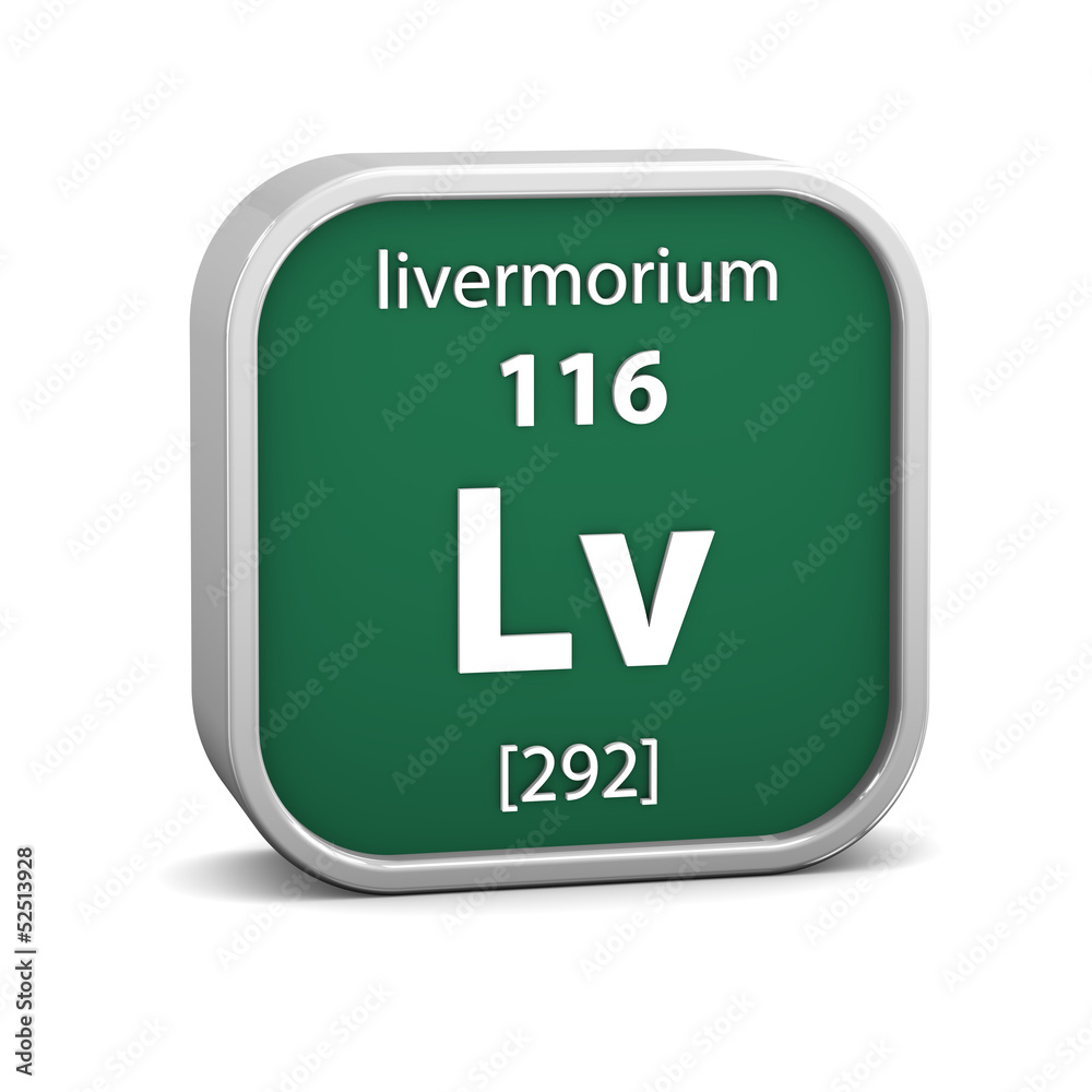 Livermorium material sign Livermorium material sign