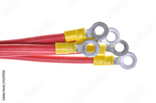 Electric cables with insulated ring terminal lug