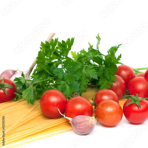 spaghetti preparation, square image