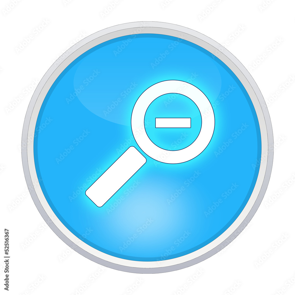 zoom out icon blue circle zoom out icon blue circle
