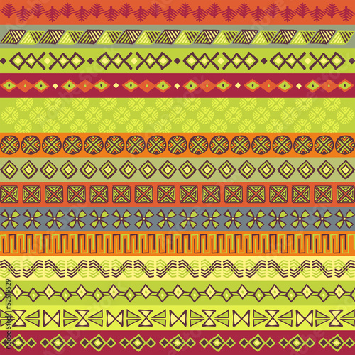 Ethnic strips in various motifs and colors