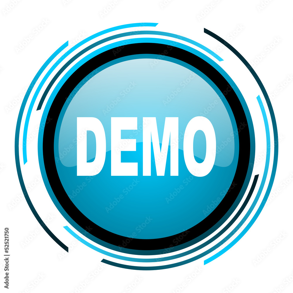 demo blue circle glossy icon demo blue circle glossy icon
