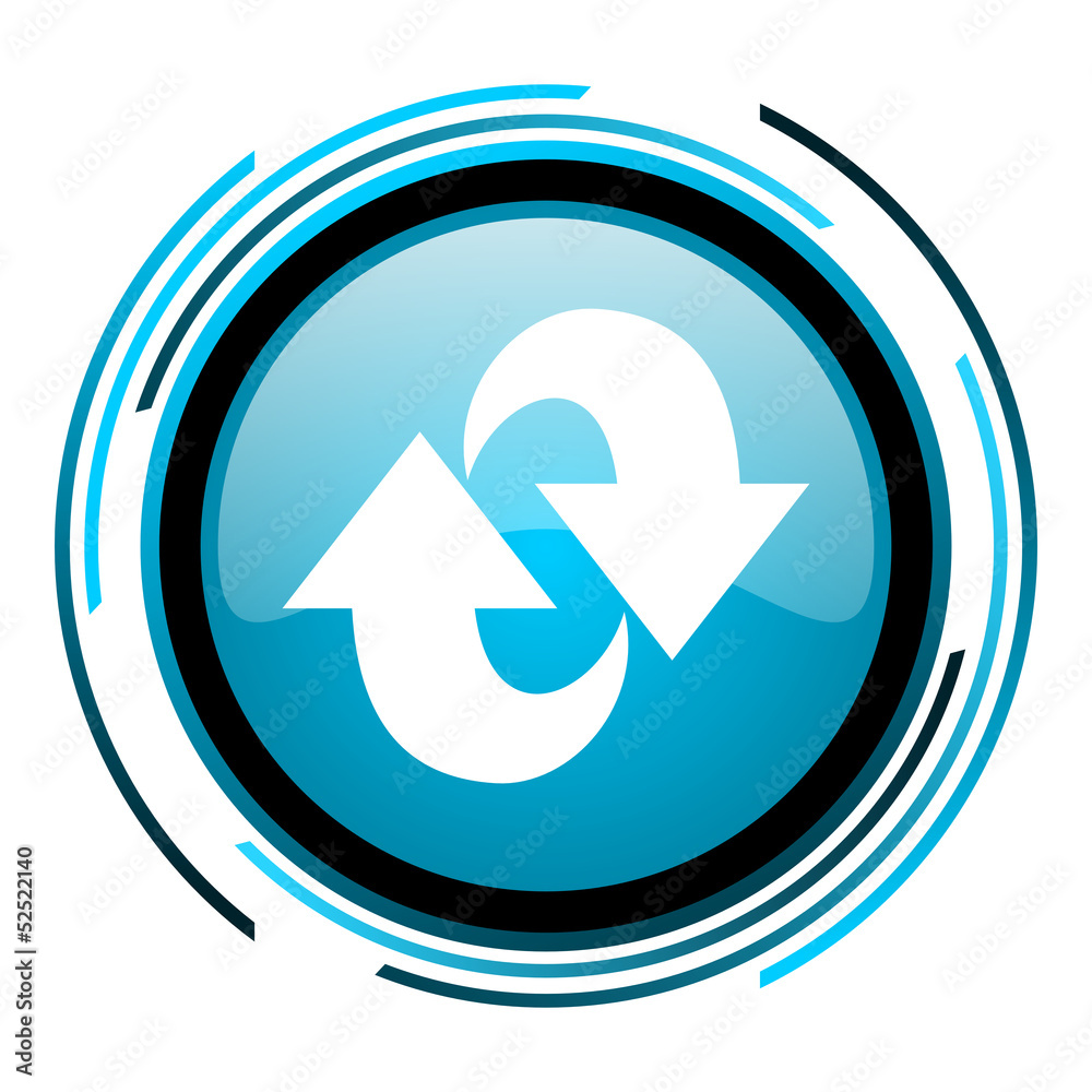 rotate blue circle glossy icon rotate blue circle glossy icon