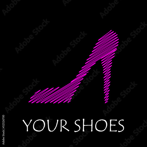 Vector logo pink shoes