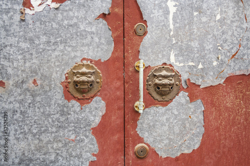 Lion Door Handles in a Beijing Hutong