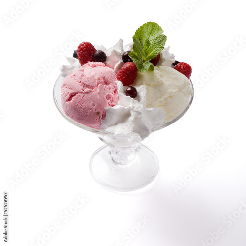 Ice cream with forest berries