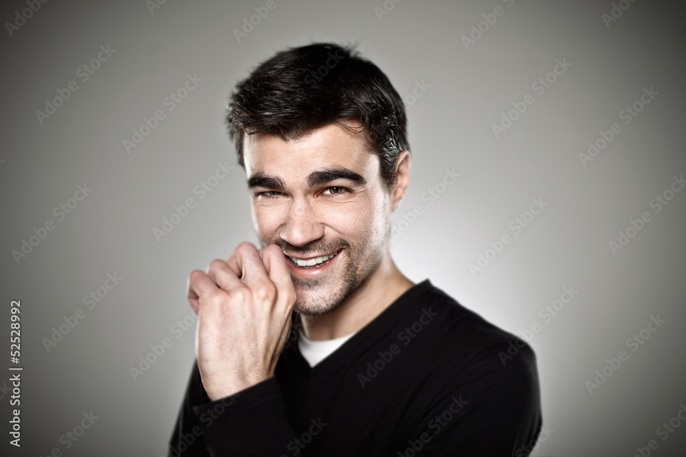 Portrait of a normal boy smiling isolated Portrait of a normal boy smiling isolated