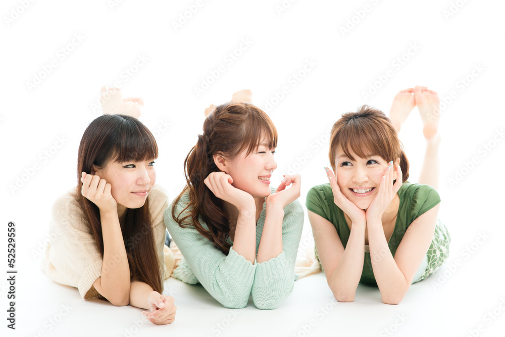 Beautiful young women isolated on white background Beautiful young women isolated on white background