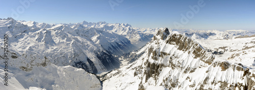 Vista che si gode dal Titlis sulle alpi svizzere