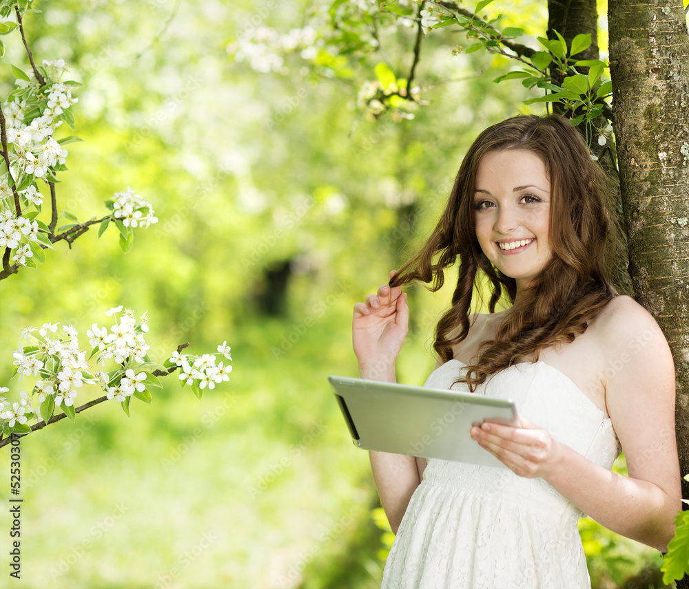 Girl with tablet Girl with tablet