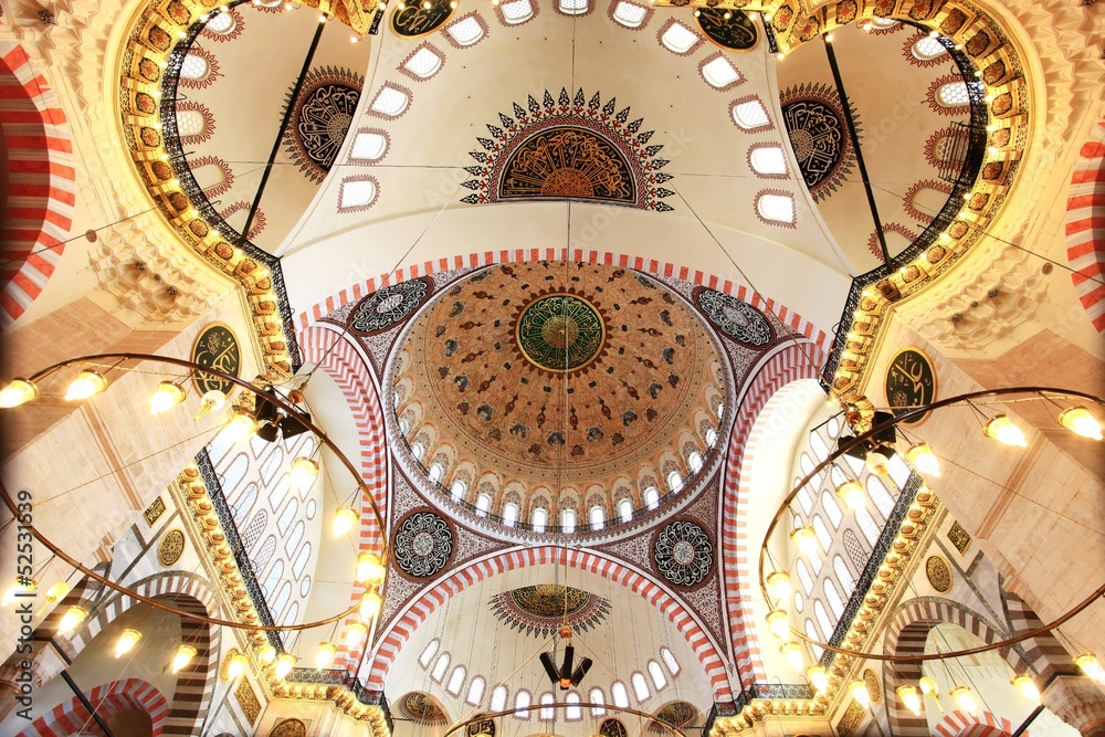 Interior view of Suleymaniye Mosque
