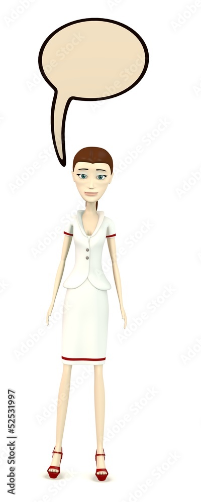 3d render of cartoon character with speech bubble 3d render of cartoon character with speech bubble