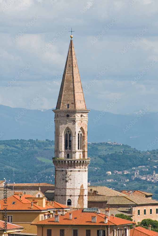 Perugia - Campanile cattedrale di San Pietro