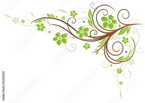 Frühling, filigran, Blume, Ranke, grün, braun
