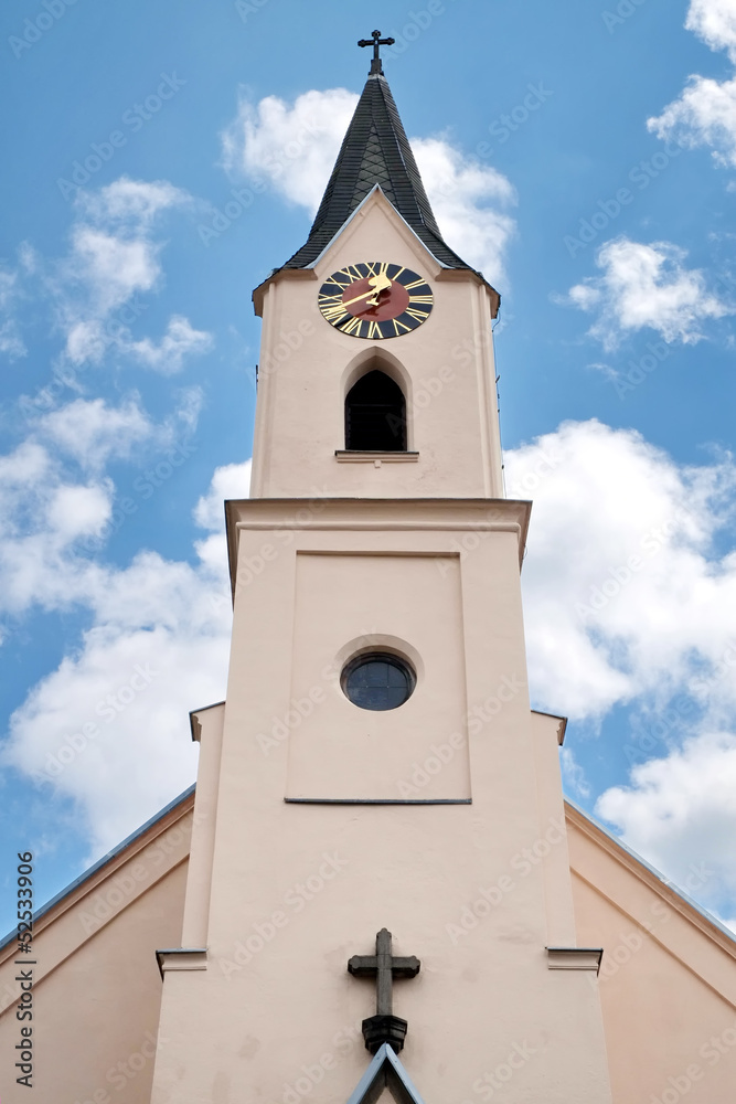 Fototapeta premium Evangelische Kirche in Pleinfeld