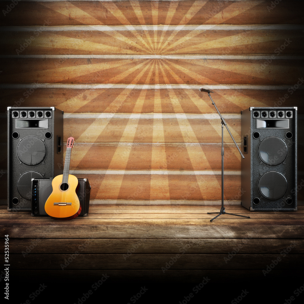 Country music stage or singing background, room for text Stock Illustration  | Adobe Stock