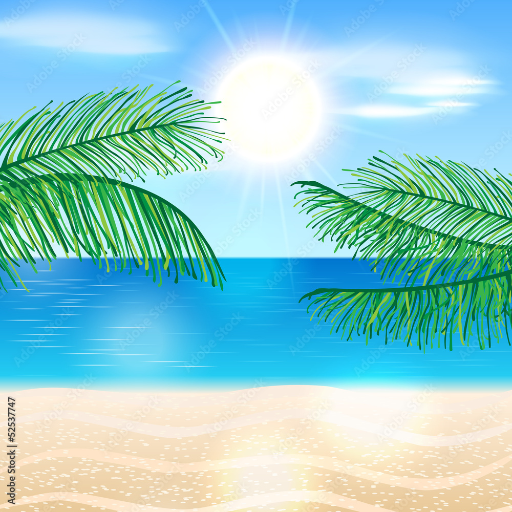 Summer beach illustration