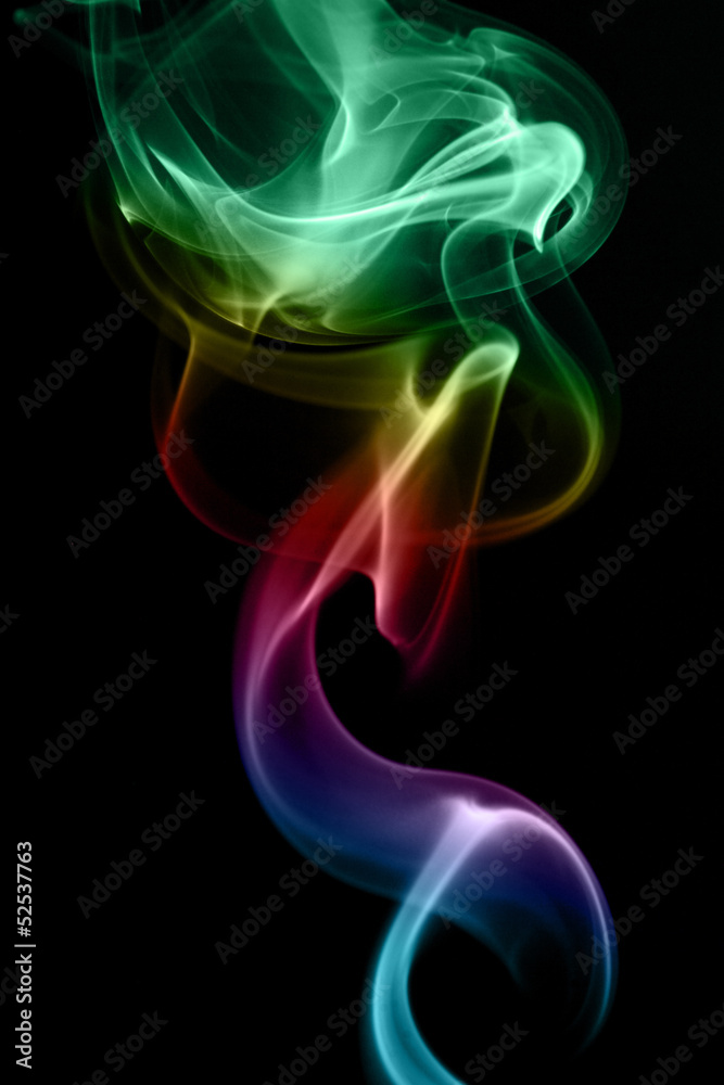 Obraz premium Multicolored smoke