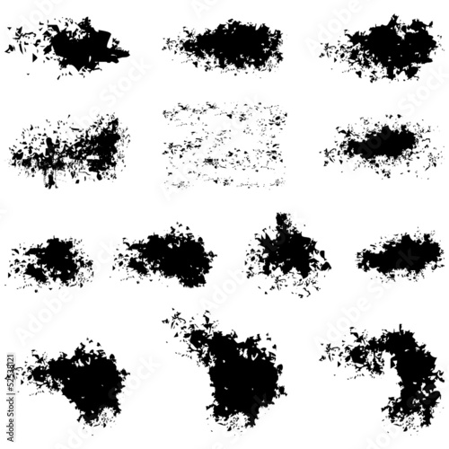 Large set of grunge splatters