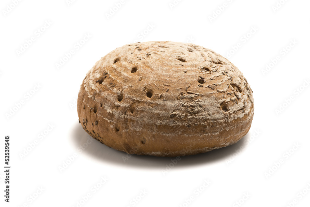 Schwarzbrot-gestaubt mit Kümmel. Schwarzbrot-gestaubt mit Kümmel.