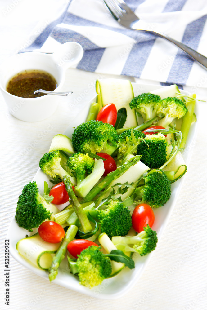 Broccoli with Asparagus and Zucchini salad Broccoli with Asparagus and Zucchini salad