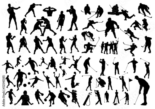 Set of sport silhouettes