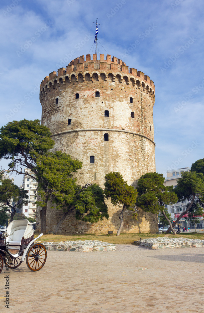 White Tower landmark of Thessaloniki, Greece