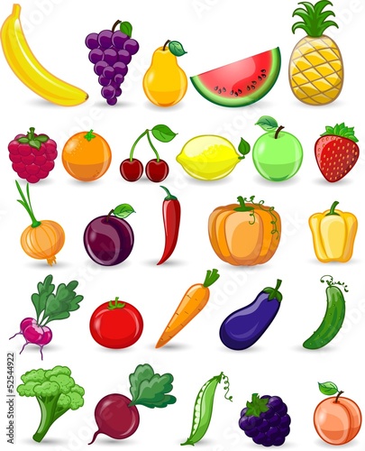 Мультфильм овощи и фрукты