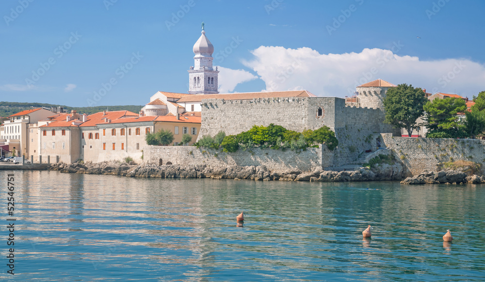 der Urlaubsort Krk auf der Insel Krk in Kroatien