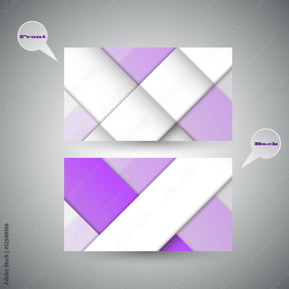 Purple Modern Business-Card Set | EPS10 Vector Design