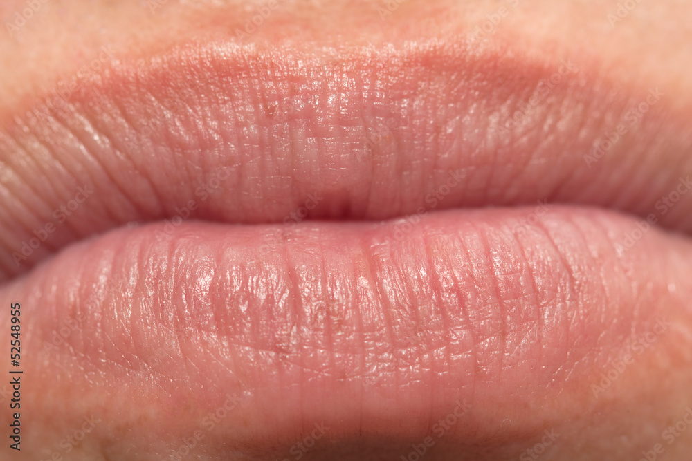 Obraz premium Men's lips as the background. macro