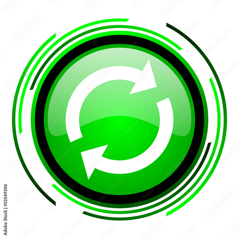reload green circle glossy icon reload green circle glossy icon