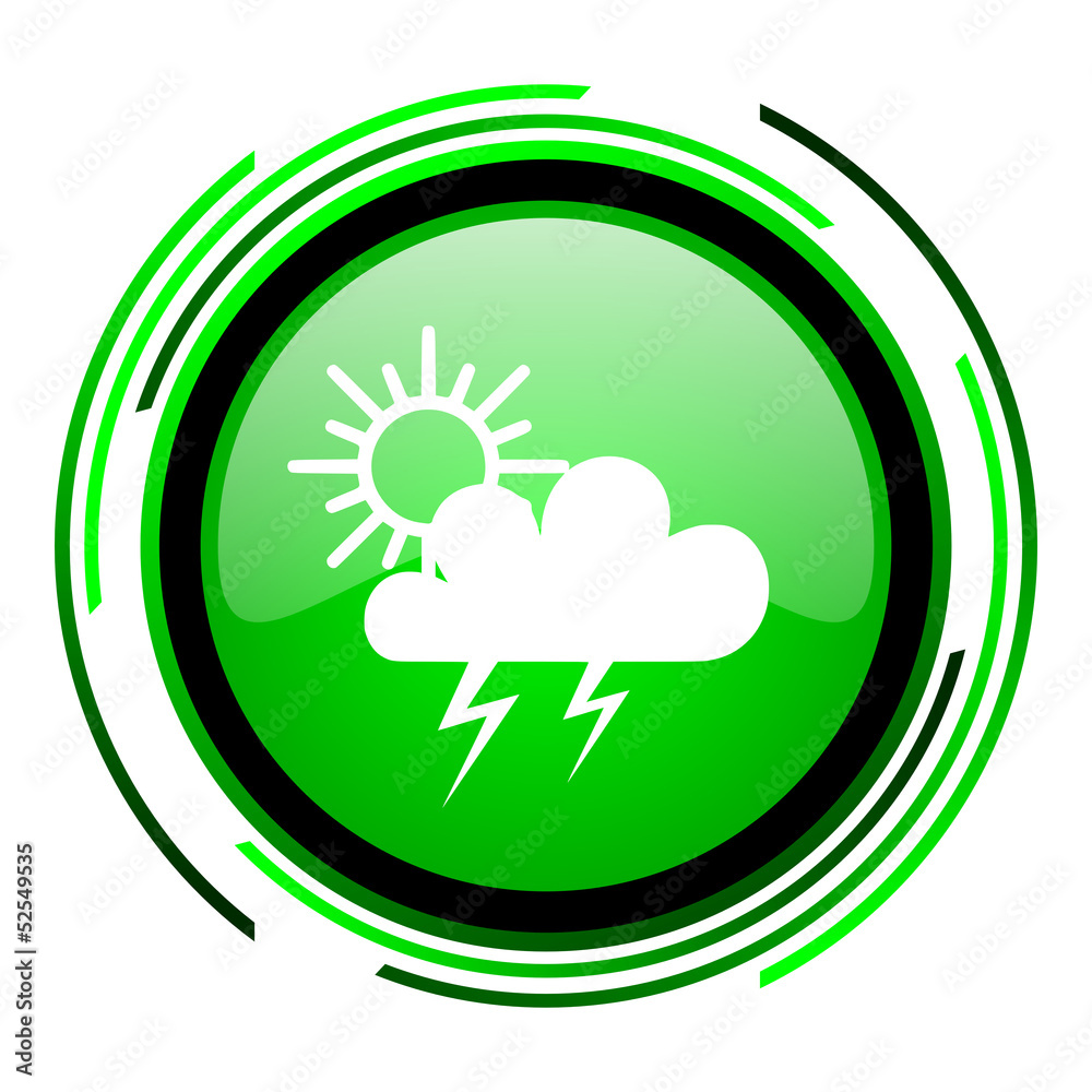 weather forecast green circle glossy icon weather forecast green circle glossy icon