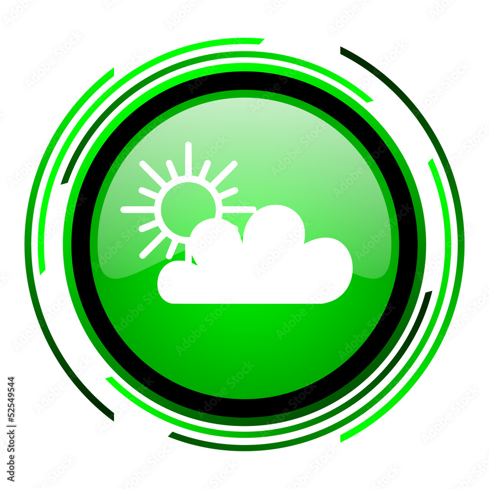 weather forecast green circle glossy icon weather forecast green circle glossy icon