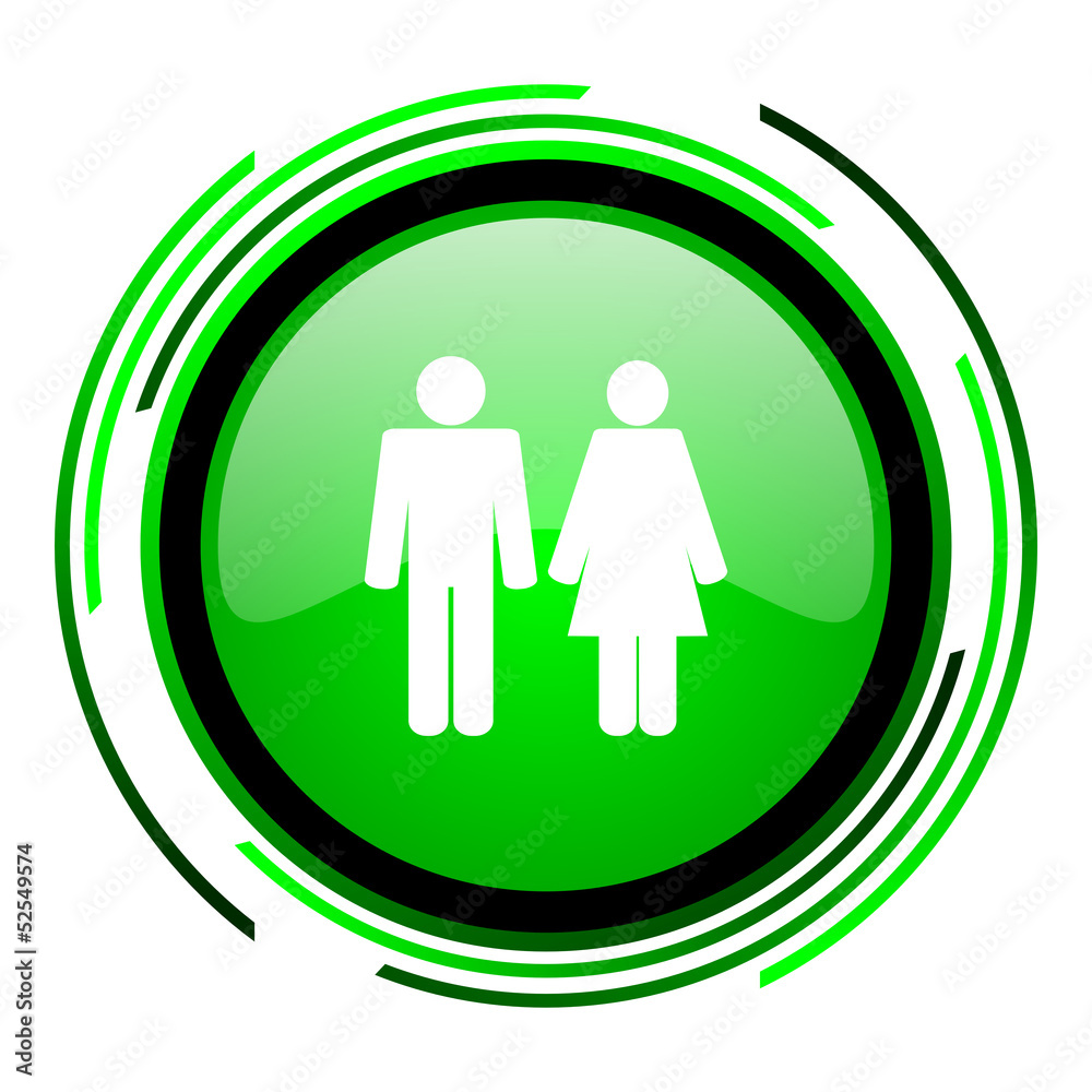 couple green circle glossy icon couple green circle glossy icon