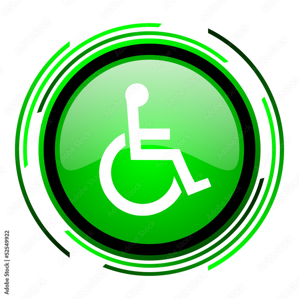 accessibility green circle glossy icon accessibility green circle glossy icon