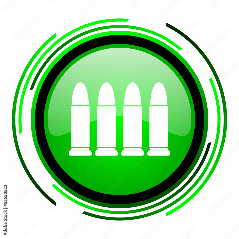 ammunition green circle glossy icon ammunition green circle glossy icon