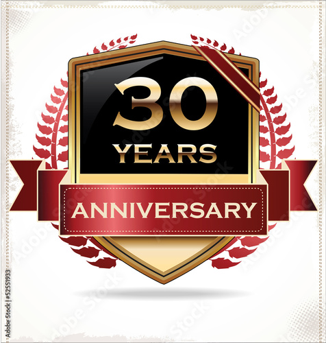 30 years anniversary golden label
