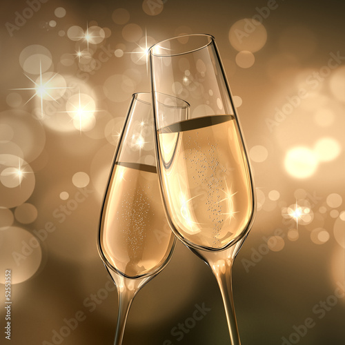 Canvas Print Champagner-Date