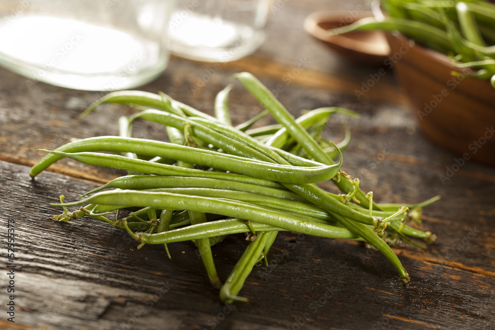 Fresh Organic Raw French Green Beans Fresh Organic Raw French Green Beans