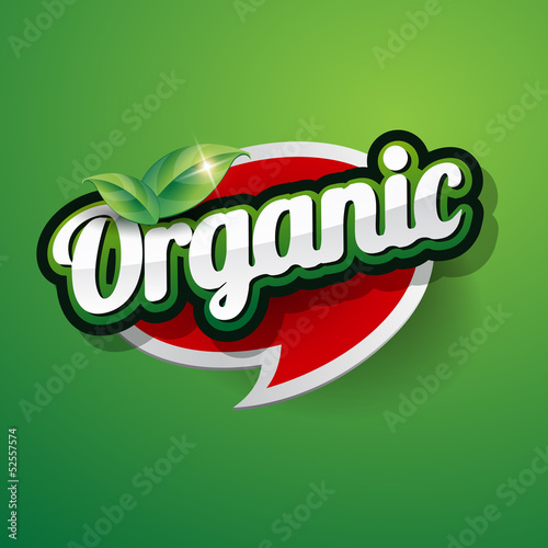 Organic Label vector