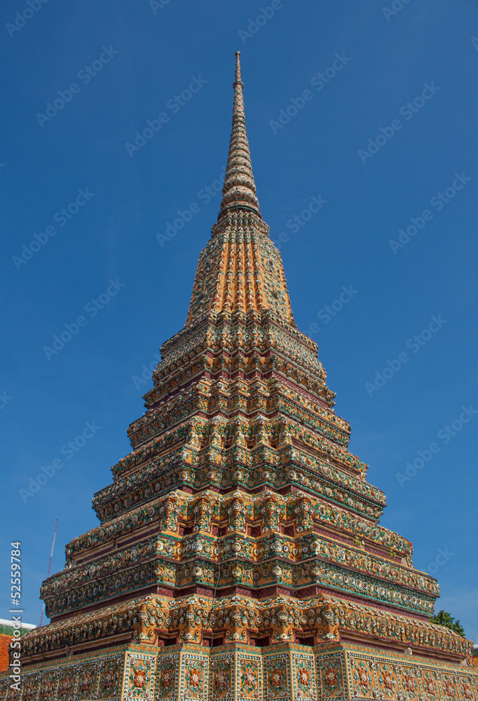 Old pagoda in Wat Pho, Thailand