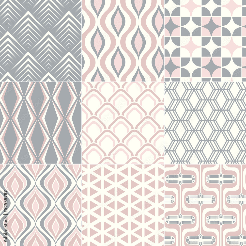 seamless retro pattern print