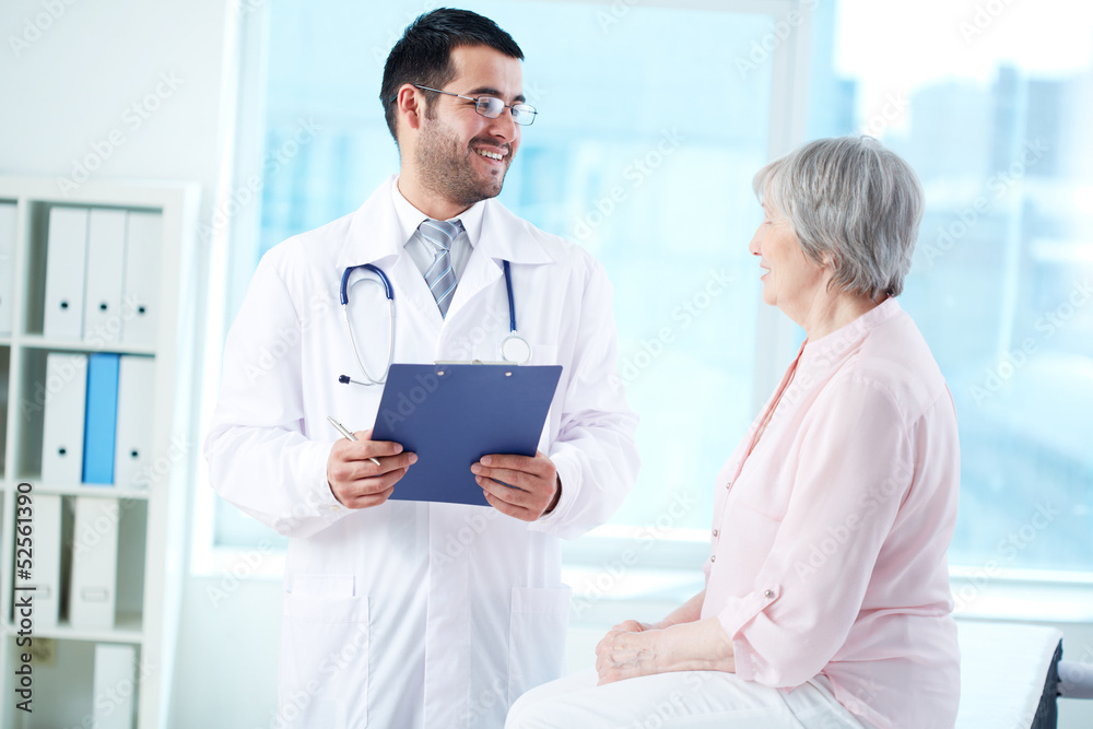 Fototapeta premium Interacting with patient