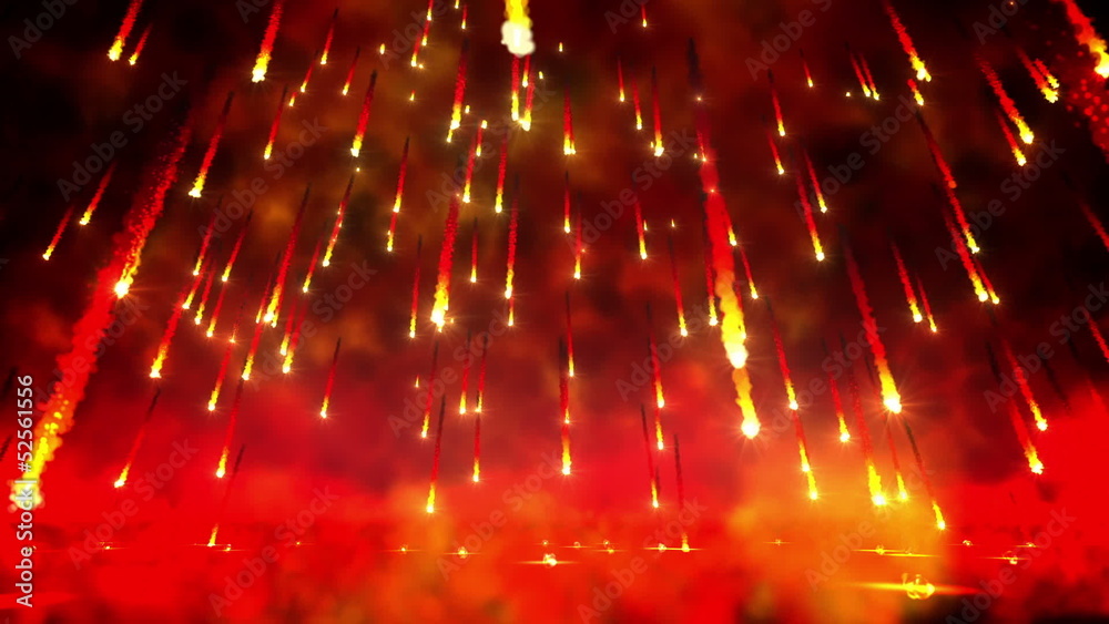 Fire rain loop