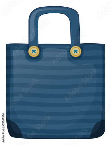 A dark blue stripe bag