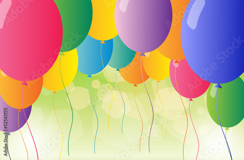 A set of colorful balloons