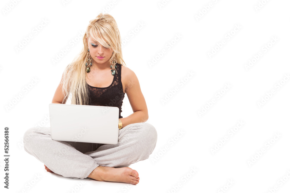 Fototapeta premium Woman with notebook