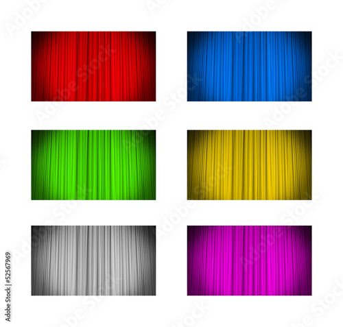 Sipario in vari colori, 6 elementi