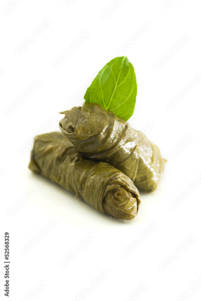 Two Grape Leaves Stuffed Rolls